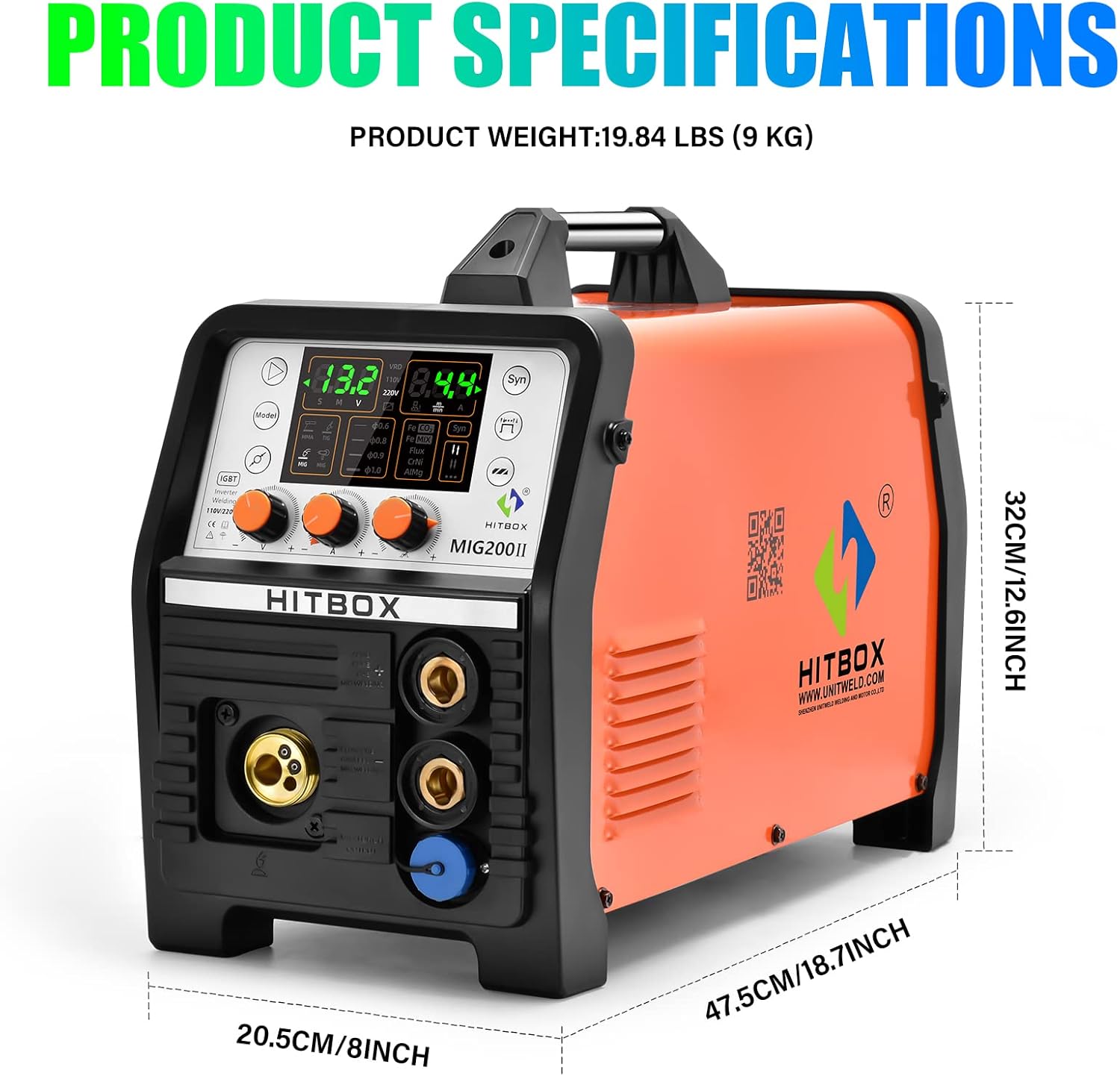 Buy HITBOX 5 in 1 MIG Welder 200Amp Synergic 110V 220V Multifunction