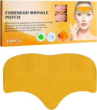 10PCS Forehead Wrinkle Patches,Anti Wrinkle Patches,Face Tapes For Lifting Sagging Skin,Forehead Wri-Nkle Pat-Ches For Fine Lines And Frown Lines,Smoothing&Moisturizing Fore-Head & Between Eyes