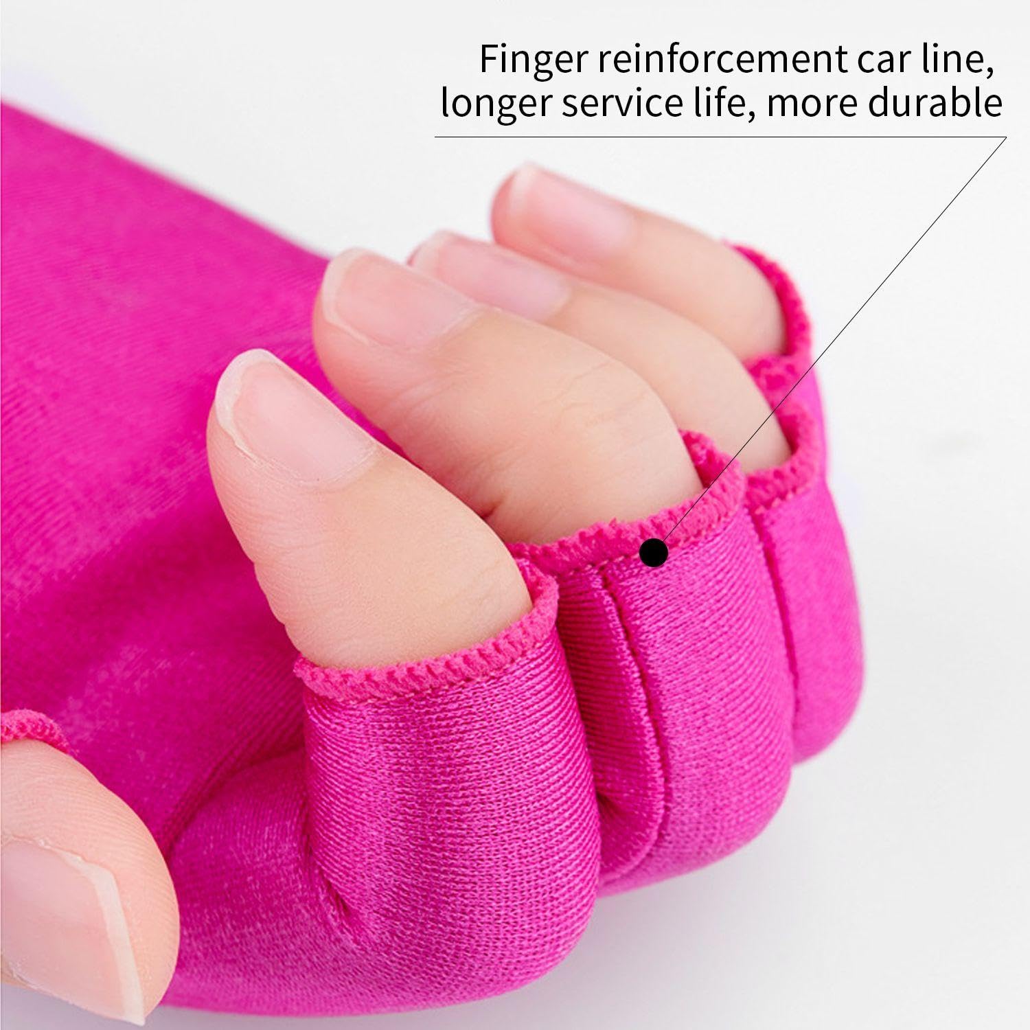2 Pairs Of Manicure Half Finger Gloves, Uv Protection Manicure Gloves, Uv Lamp Gloves, Uv Gloves For Gel Nails, Uv Protection For Nails - Image 3