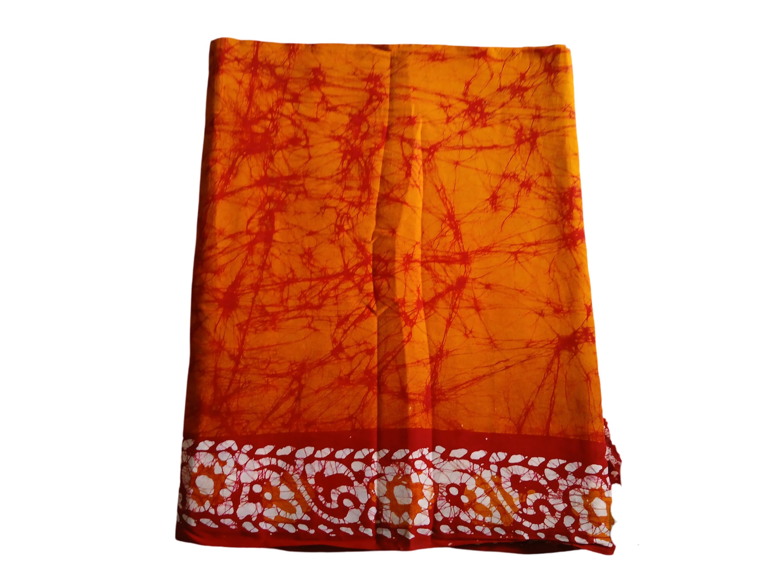 SHIBA INTERNATIONAL unstitched Santiniketan Hand printed Wax BATIK 100% cotton Fabric for kurti,Top,Shirt,(set 1 pc)-image-10