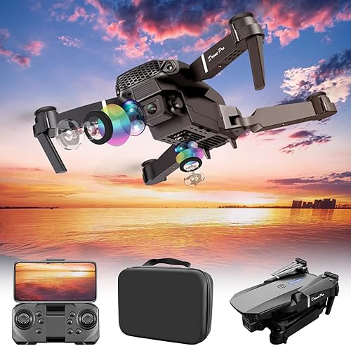 LADIGASU Drones With Camera For Adults, FPV Drone With Dual 1080P Camera 2.4G WIFI FPV RC Quadcopter With Headless Mode Follow Me Altitude Hold Kids