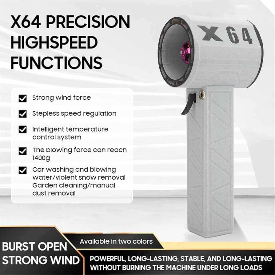 x64 SUPER TURBO FAN エアブロワー X64 Super Jet Dry Fan - 8000MAH Large Violent Turbo Fan with