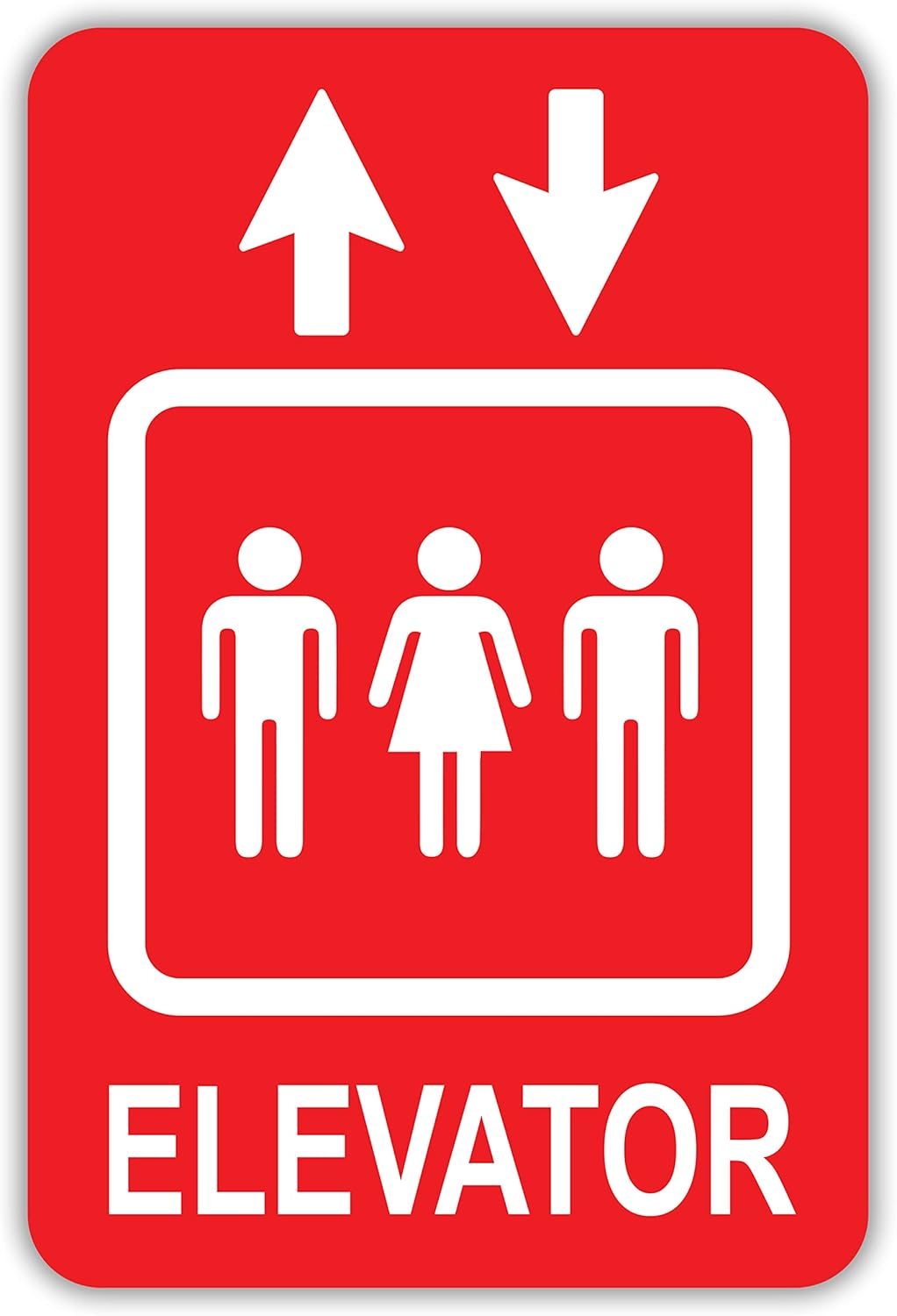 Elevator Aluminum Sign Metal Sign, Elevator Signs, Directional Signs, Aluminum