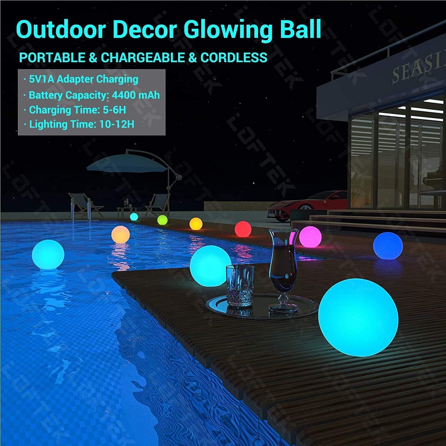 🔥 Flаѕh Sаlе LOFTEK LED Large Floating Pool Light, 24-inch 16 Color Garden Decor Ball with Remote Control, 4-Speed Modes & 5-Levels Dims, Cordless & Chargeable, Waterproof Night Light & Exhibition Decor, 1-Pack Rеvіеw Dіѕсоunt LOFTEK LED Large Floating Pool Light, 24-inch 16 Color Garden Decor Ball with Remote Control, 4-Speed Modes & 5-Levels Dims, Cordless & Chargeable, Waterproof Night Light & Exhibition Decor, 1-Pack