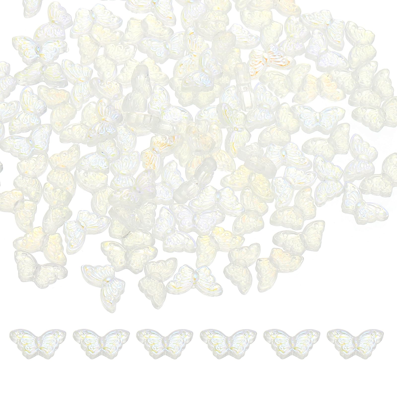 Cuentas de mariposa de cristal para hacer joyas, pulseras y collares artesanales