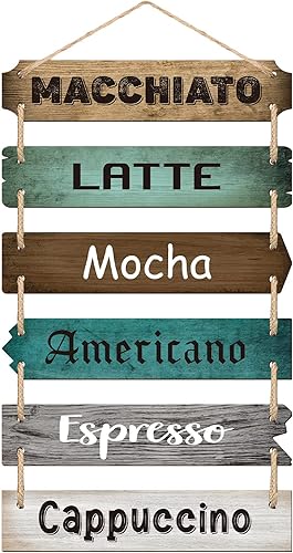 Chunful Letreros decorativos de madera rústica vintage para colgar en la pared, placas para bar, granja, estación de casa, cocina, oficina, 21.3 x