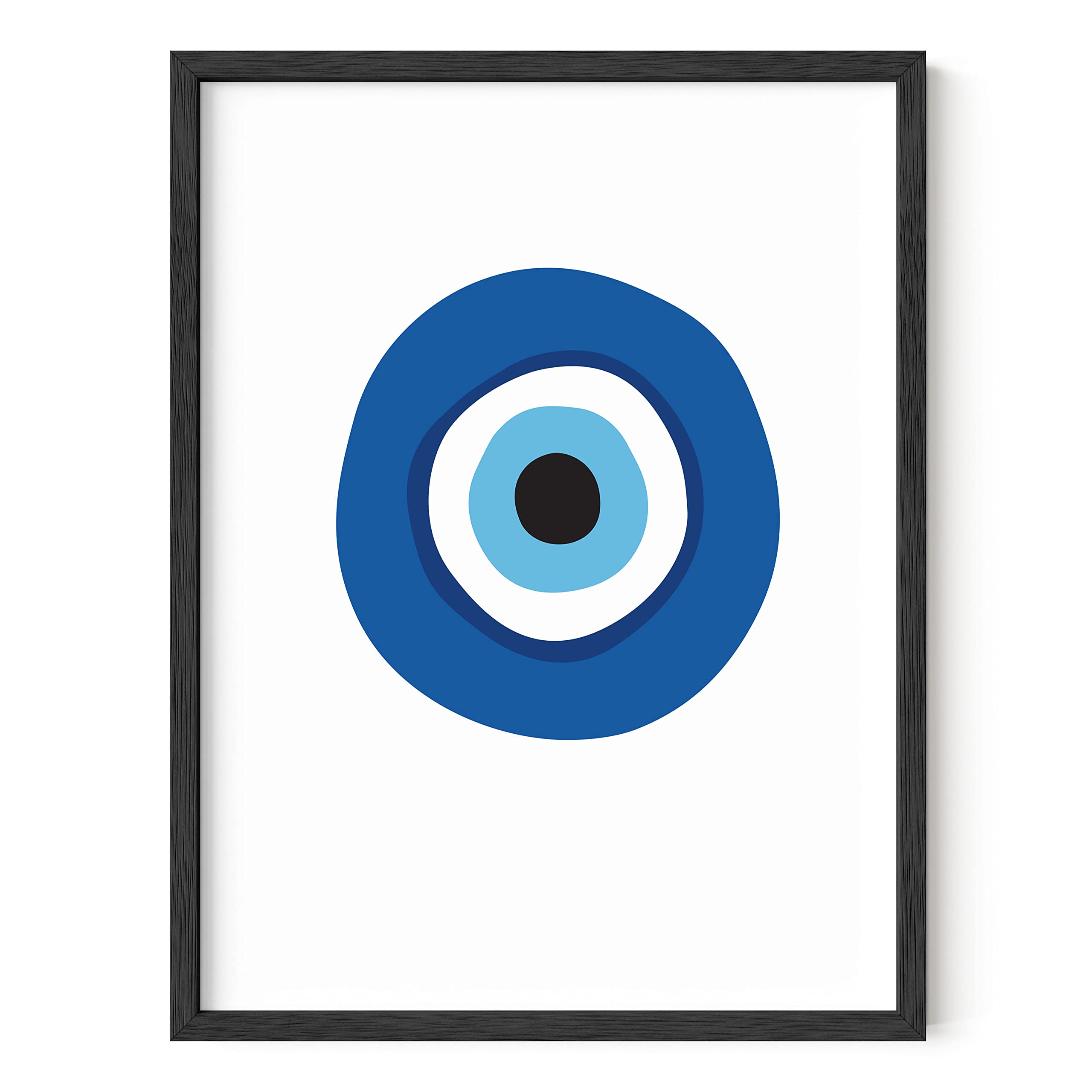 HAUS AND HUESEvil Eyes For Wall - Blue Posters For Room Aesthetic, Abstract Blue Art Posters and Prints, Eye Posters For Wall, Big Eyes Painting Prints, Eyes Prints For Wall Decor (12x16 Unframed)