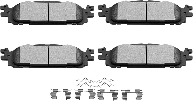Pastilhas de freio dianteiras cerâmicas SCITOO D1508-8715 com acessórios – Jogo com 4 unidades
