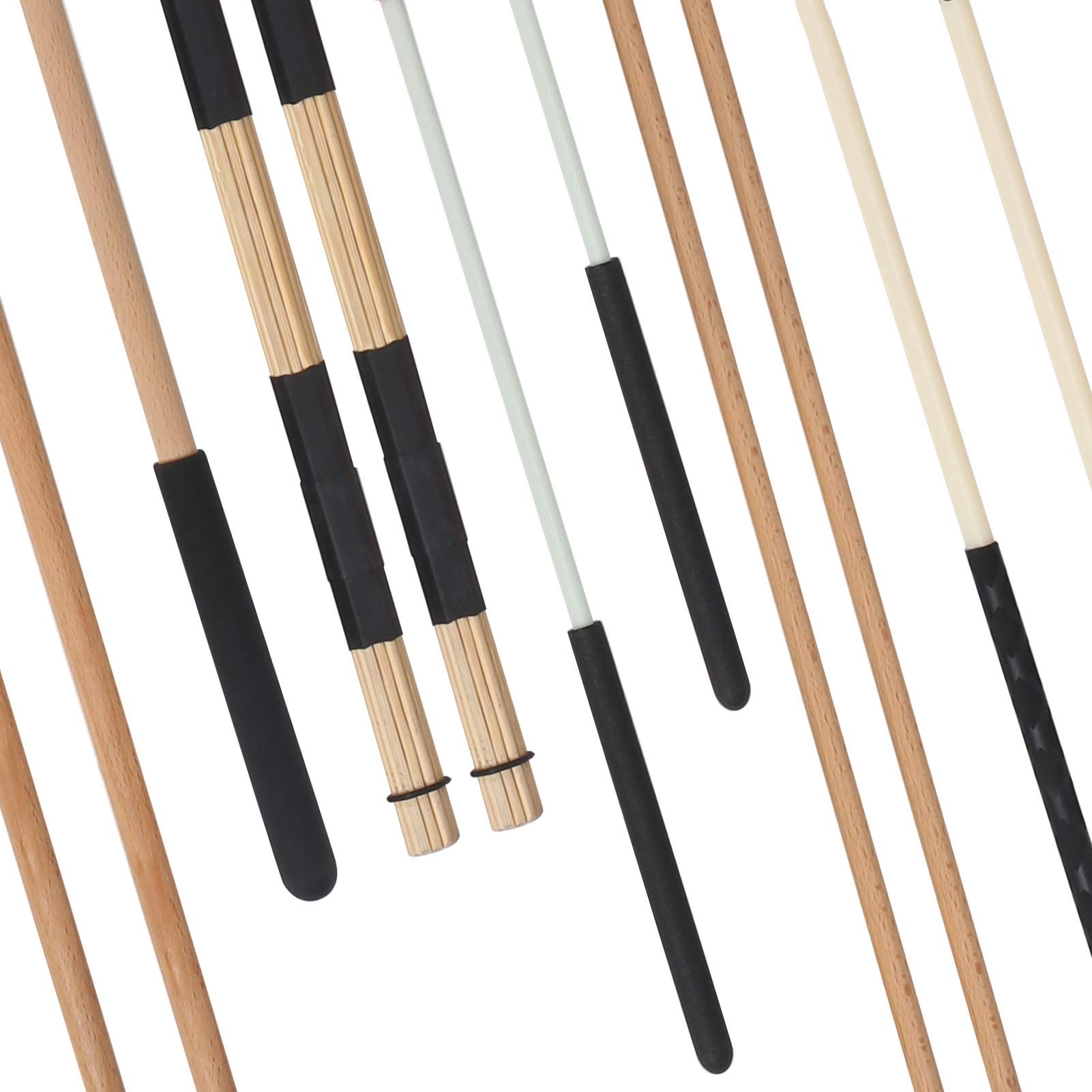 Set di 11 Bacchette per Batteria in Legno, Classiche per Rullante con Borsa da Trasporto e Accessori per Strumenti Musicali