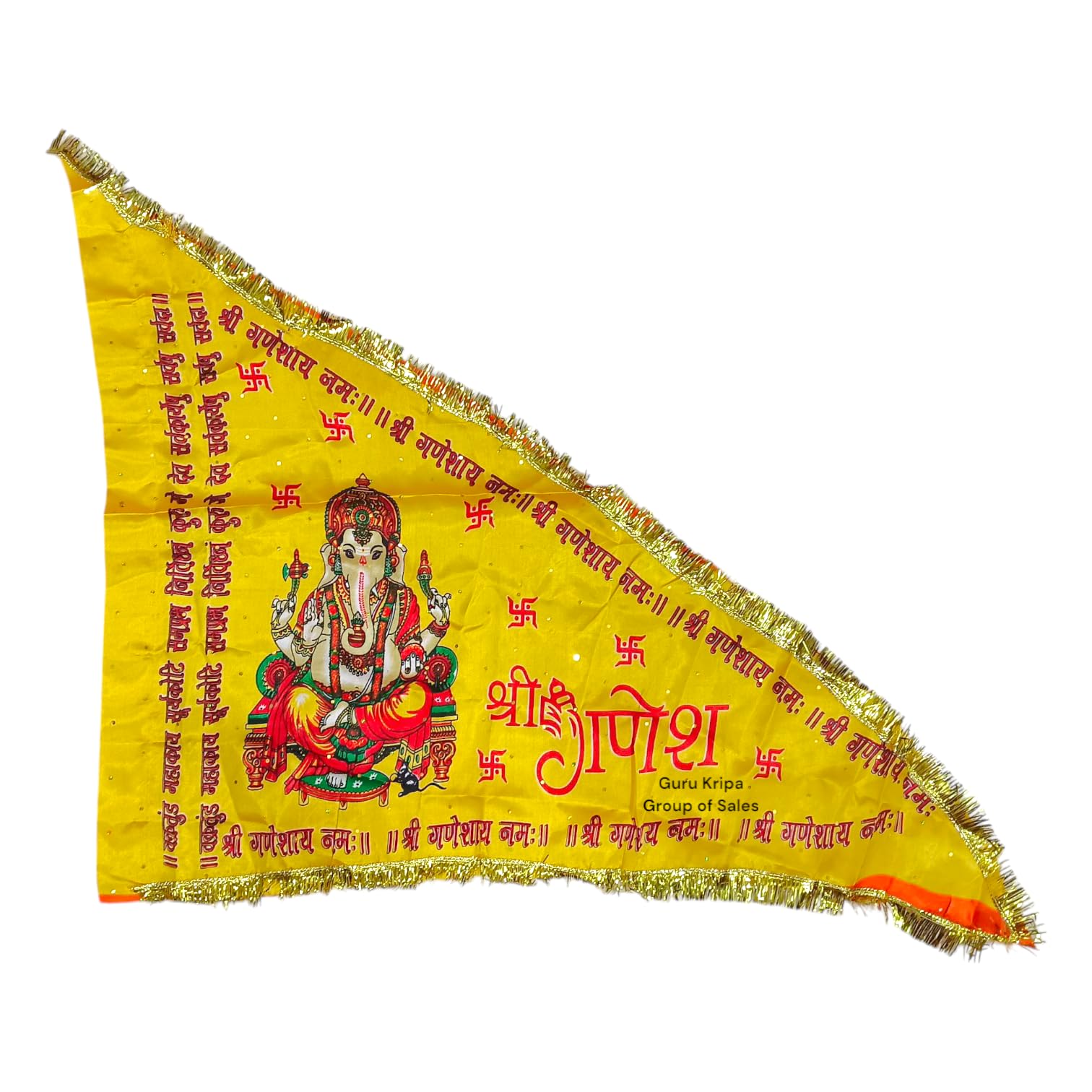 Ganesh Ji Jhanda | Yellow Flag | Lord Ganesh Flag | Size 3 No. 30"x40" Inches-image-15