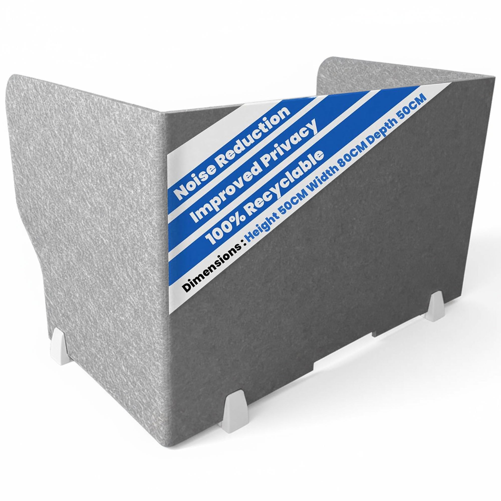 ReFind Foldable Desk Divider Pro – Fodable Privacy Screen and Acoustic Panel | Office Organiser for School or Office Desk Partition (50cm x 50cm x 80cm)