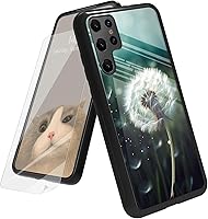 Vista 22 de Funda para Samsung Galaxy A12 5G con protector de pantalla, parte trasera de vidrio templado + TPU de silicona suave que absorbe los golpes