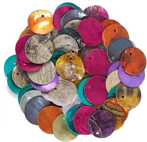 Miniatura 7 de Firstmeet 60 cuentas de concha de mejillón natural en forma de gota de agua con parte trasera iridiscente para hacer joyas artesanales