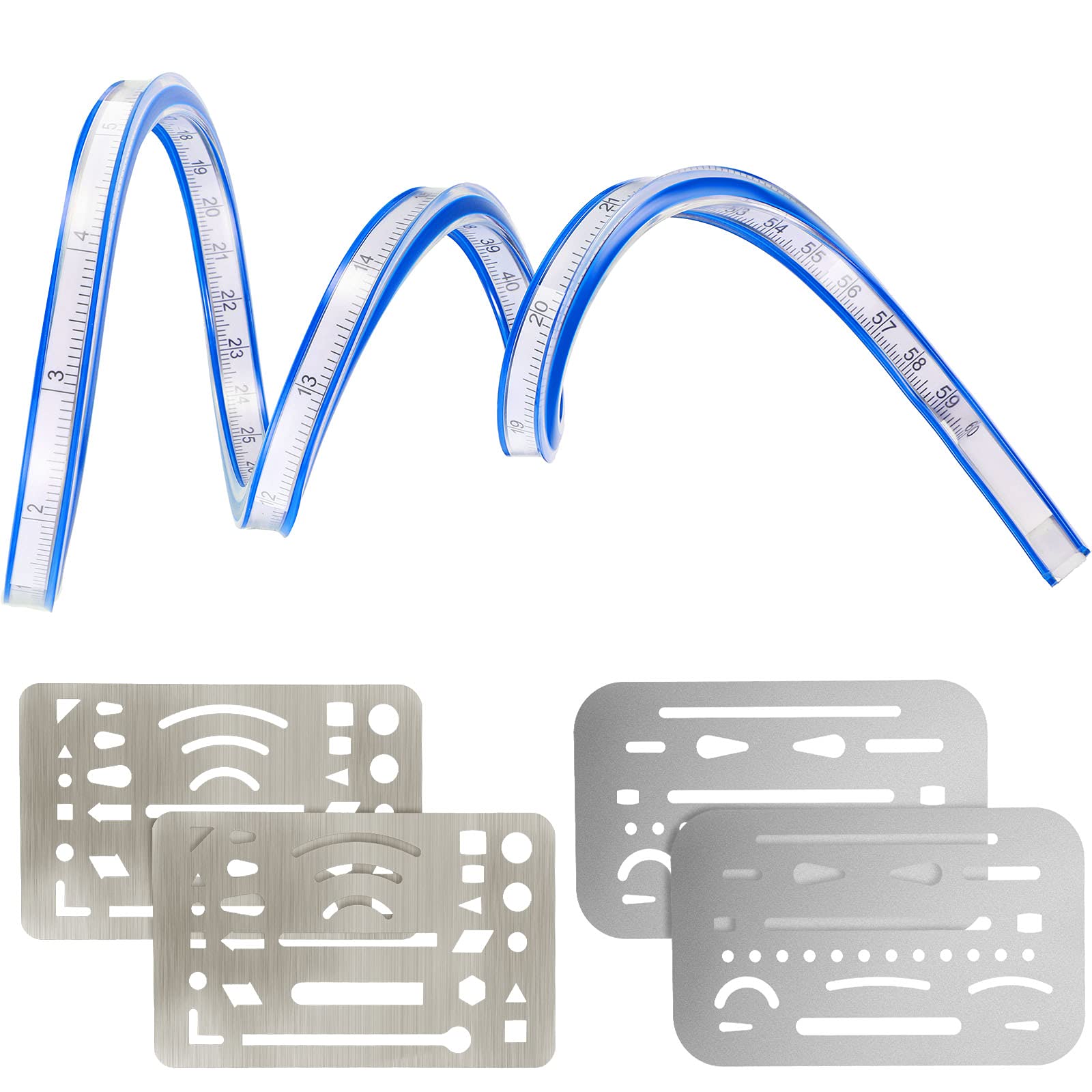 Buy 4 Pieces Eraser Shield Stainless Steel Erasing Shield Drawing