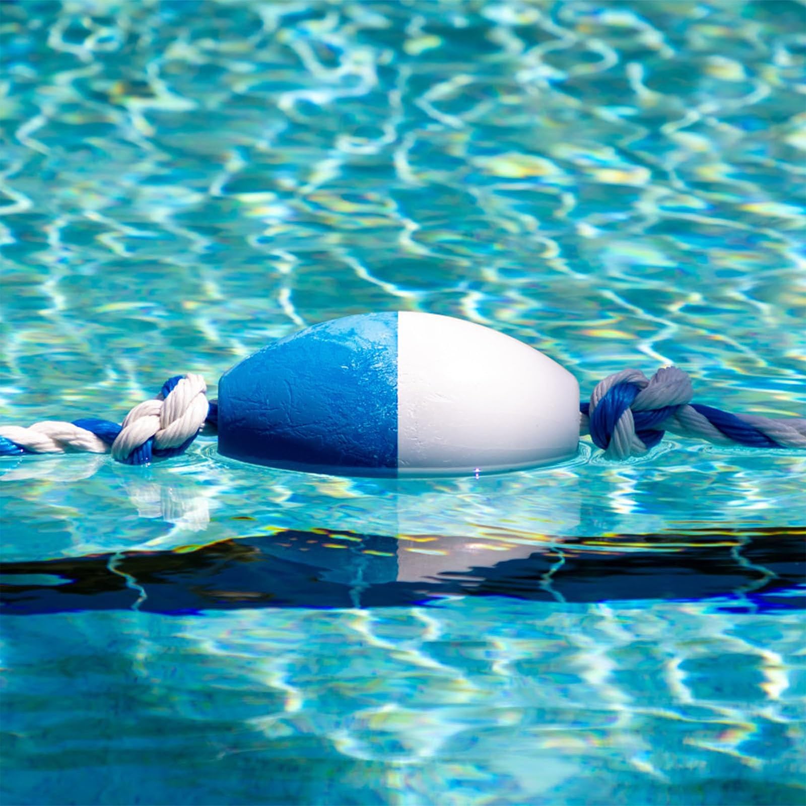 Générique Balise de sécurité Flottante Bleue et Blanche pour piscines intérieures et extérieures, séparateur de Couloir de nage Professionnel pour compétitions et Parcs Aquatiques.