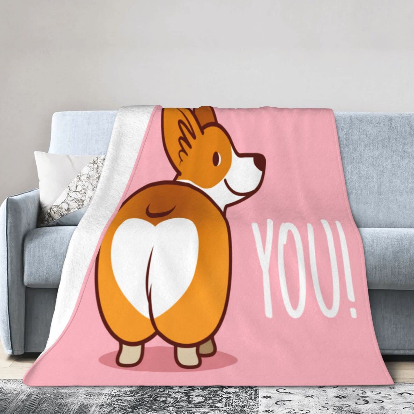 Lsjuee Flannel Fleece Blanket 40"X30" Happy Valentines Day Couple Lovers Sofa Throw Blanket Lightweight Ultra-Soft Travel Spring Blankets for Couple Keep Warm