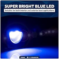 Vista 5 de Five Oceans - Luz LED de pasadizo para embarcación, luces LED azules de cortesía marinas, cuadradas para interior de barco, cubierta, cabina
