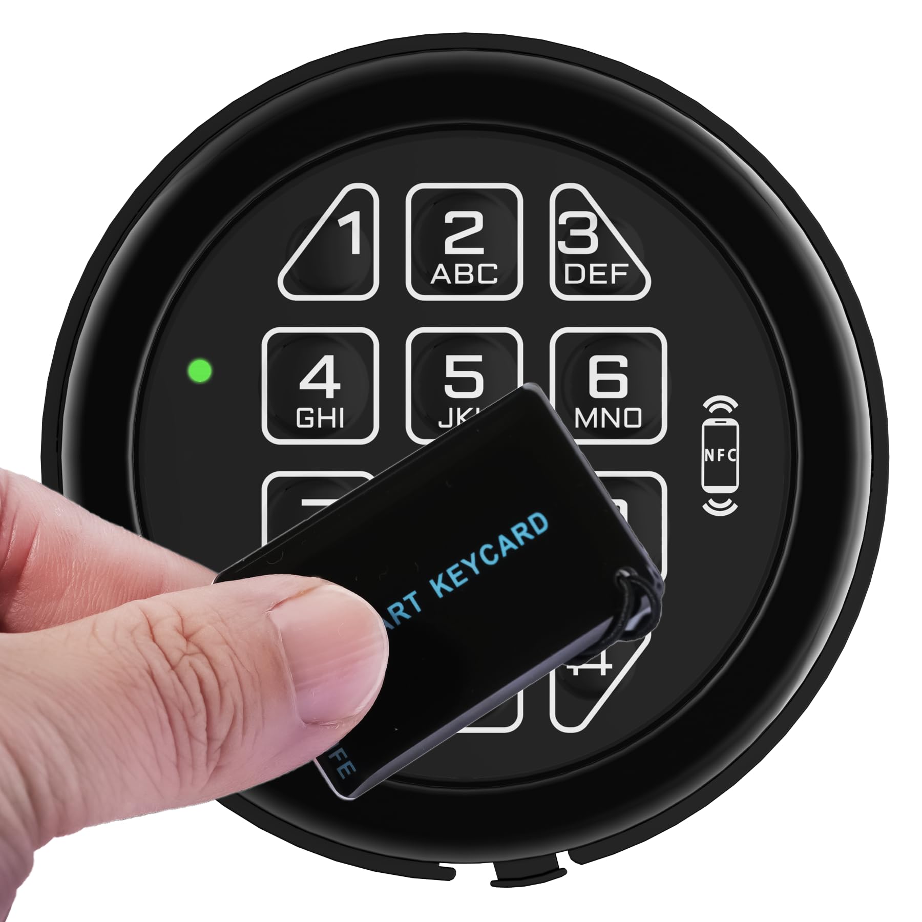 Elektronisches Safe Lock Ersatztastatur mit Magnetschloss & 2 Override-Tasten-NFC-Funktion (mit 2 NFC-Karten), programmierbarer Safe Keypad für schnellen sicheren Zugriff, passend für Safe Boxen