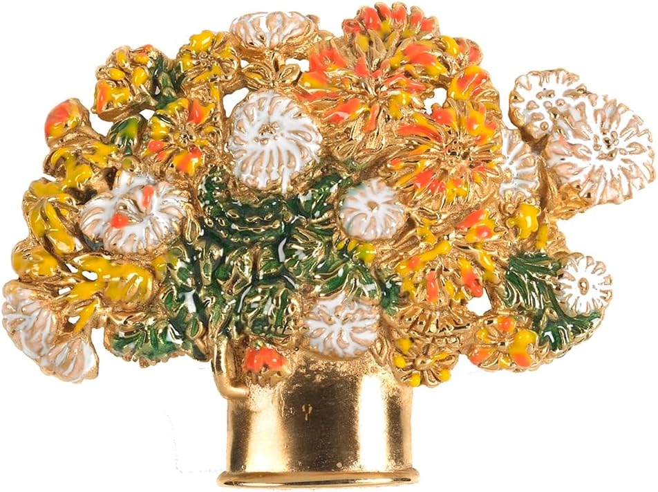 MADE IN USA - Chrysanthemums pin/brooch, From ILANET Museum Collection