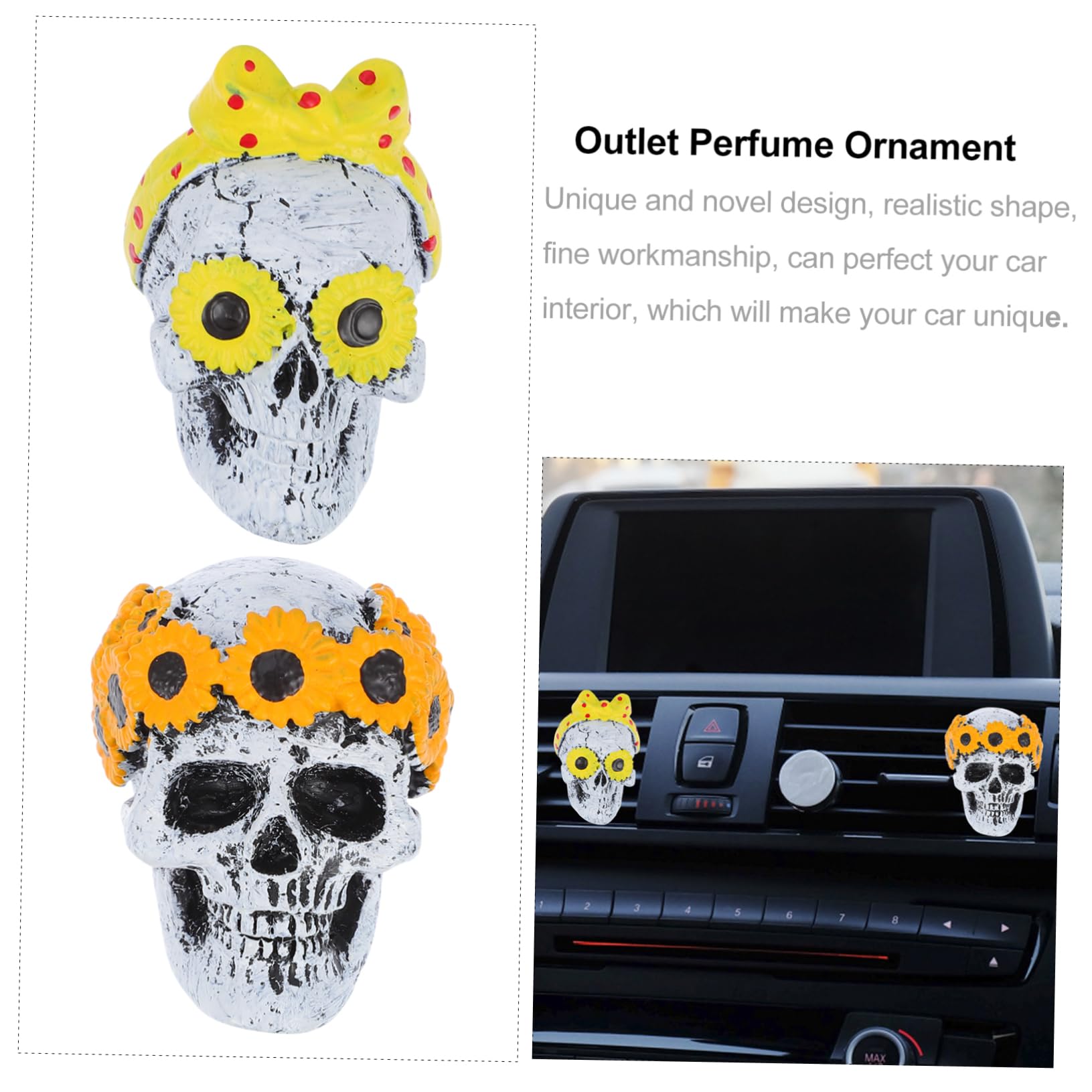 Amosfun 6sätze Ghost Head Aromatherapy Clip Set Für Auto Diffuser Für Luftauslass Innenraum Dekoration Und Duftspender Für Auto Büro Und Mehr