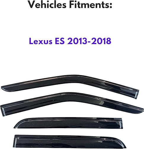 Miniatura 294 de KPY Moldura deflectora de viento con protección contra la lluvia compatible con Mazda CX-3 2016-2021 (CX3), 4 unidades, para ventana lateral