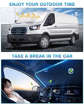 Amazon.com: KUST Windshield Sun Shade for Ford E-Transit