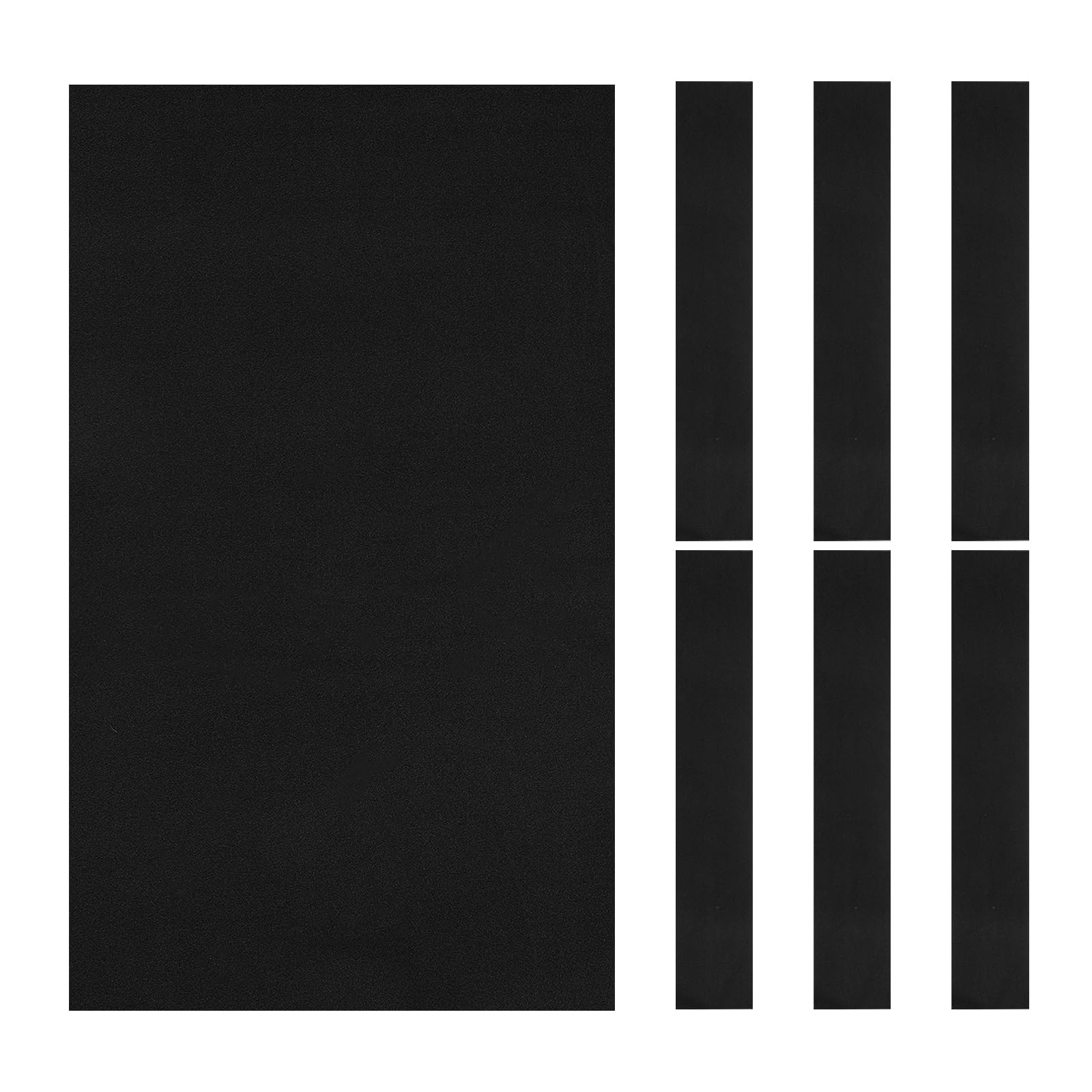 YELARXI Billiard Cloth Pool Table Felt, 7ft with 6 Cloth Strips Thickened Fit for Home Clubs Bars Indoor Sports Games (1Set, Black)