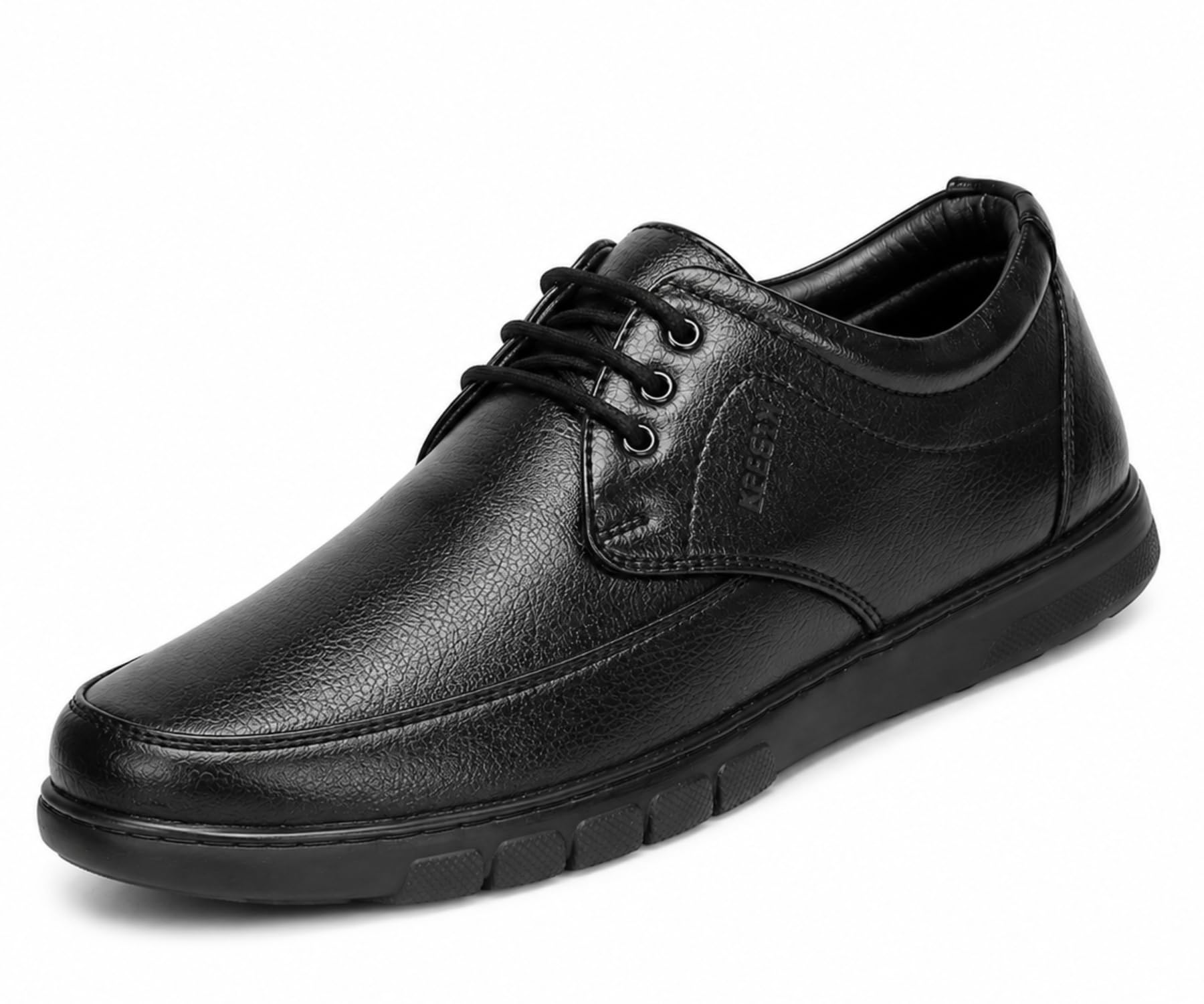 THE Statesman Men's Formal Derby Lace-Up Shoes | Cushioned Memory Foam Insole | Premium Vegan Leather | TPR Sole | Office Black, Brown, Tan-image-24