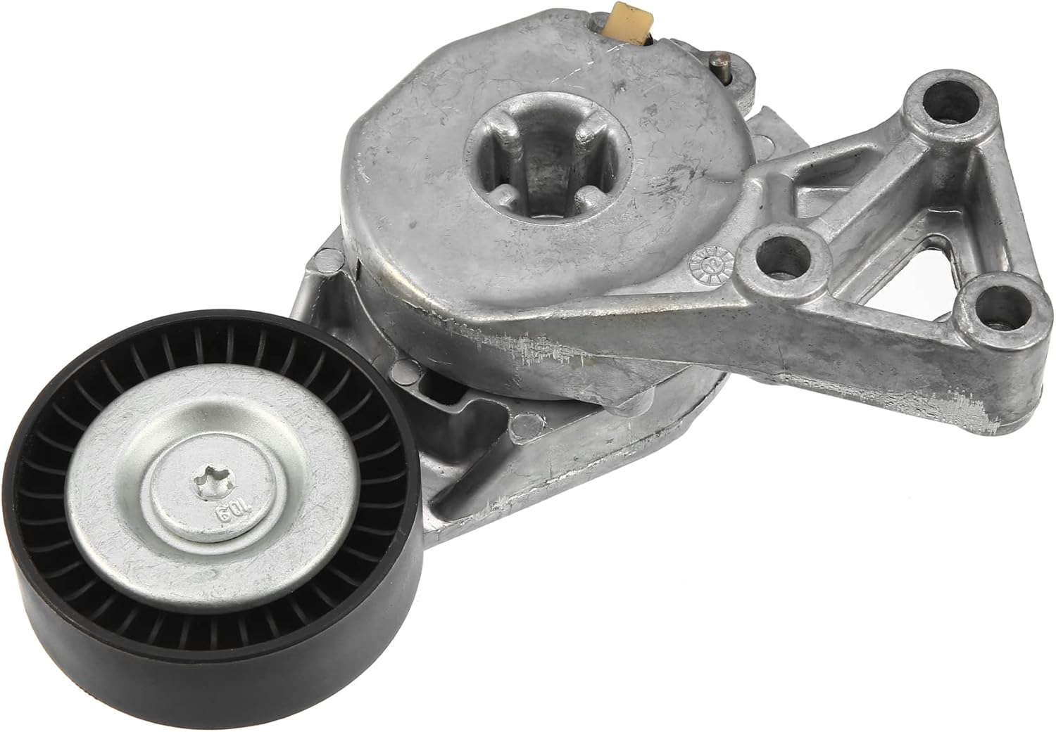 X AUTOHAUX Drive Belt Tensioner Assembly Belt Tensioner for Volkswagen Jetta Golf Beetle for Audi TT 06A 903 315E Metal Black Silver Tone