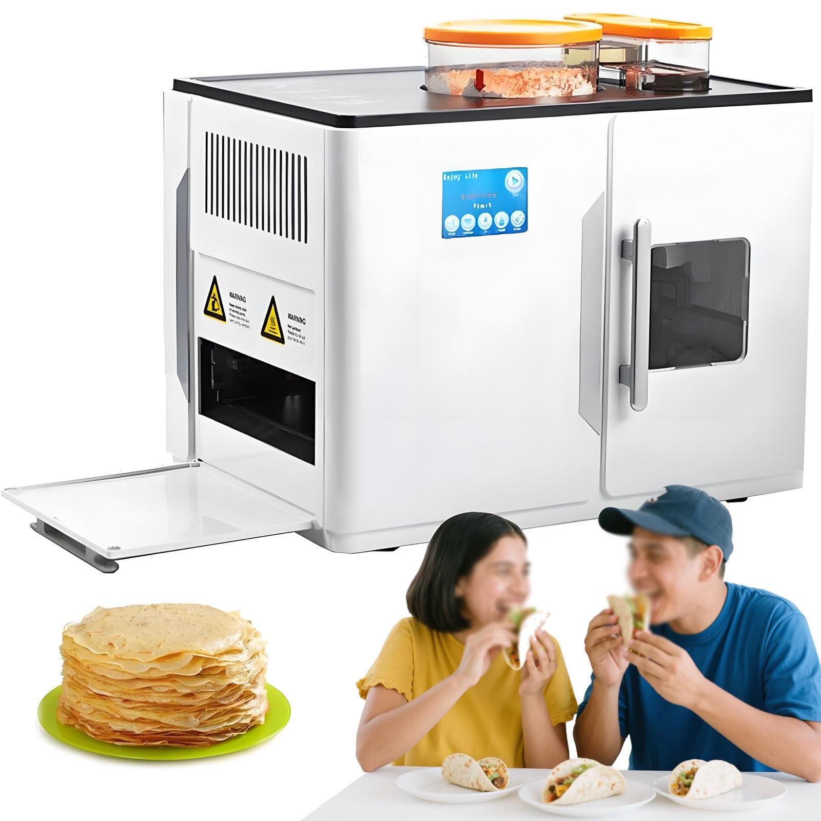 Elektryczna maszynka do pieczenia chleba z ekranem dotykowym obsługa jednym klawiszem dla łatwej domowej roboty chapati i tortilli