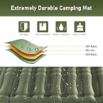 Double Camping Sleeping Pad 5.5", Elegear CumbreX™Self Inflating Air Sleeping Mats with Pillow Built-in Foot Pump, Inflatable Camping Mattress Compact for Tent,Cot Backpacking,Hiking,Camp,Travel,Green