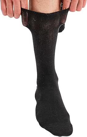 12 Paia Calzini Uomo In Cotone Pettinato - Senza Cuciture, Motivi Geometrici, Taglia EU 39-42, Comfort Assicurato - Foto 3