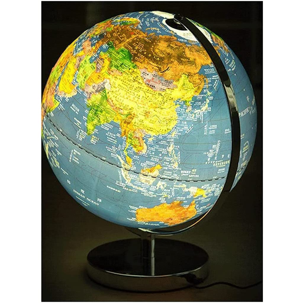 POCHY Mappamondi Il Grande mappamondo da 12 Pollici Illumina Il mappamondo geografico Antico mappamondo educativo per la creatività per Un Regalo Pratico Pratico Moda