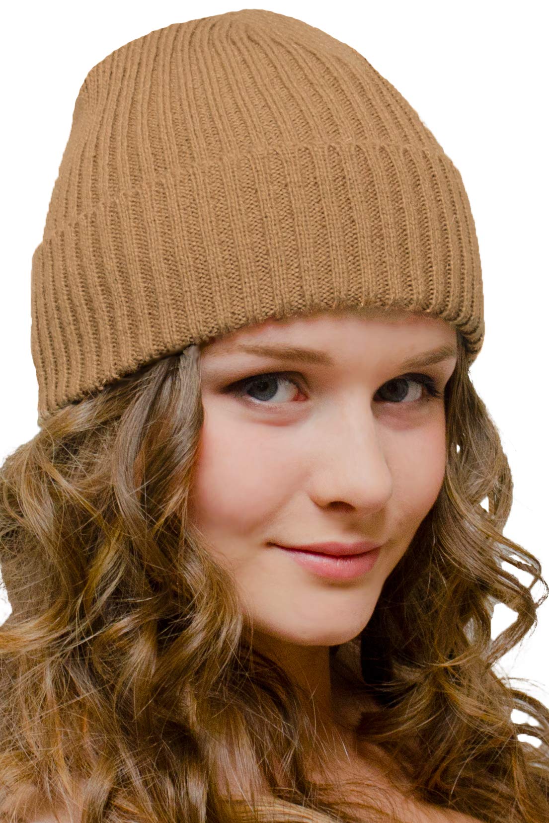 Entire Empire Ladies Winter Hat Beige Womens Beanies Cuffed Caps Winter hat for Women Golf Running - Winter Beanie Woolly Hats Woolley Woollen Woolen (Beige)