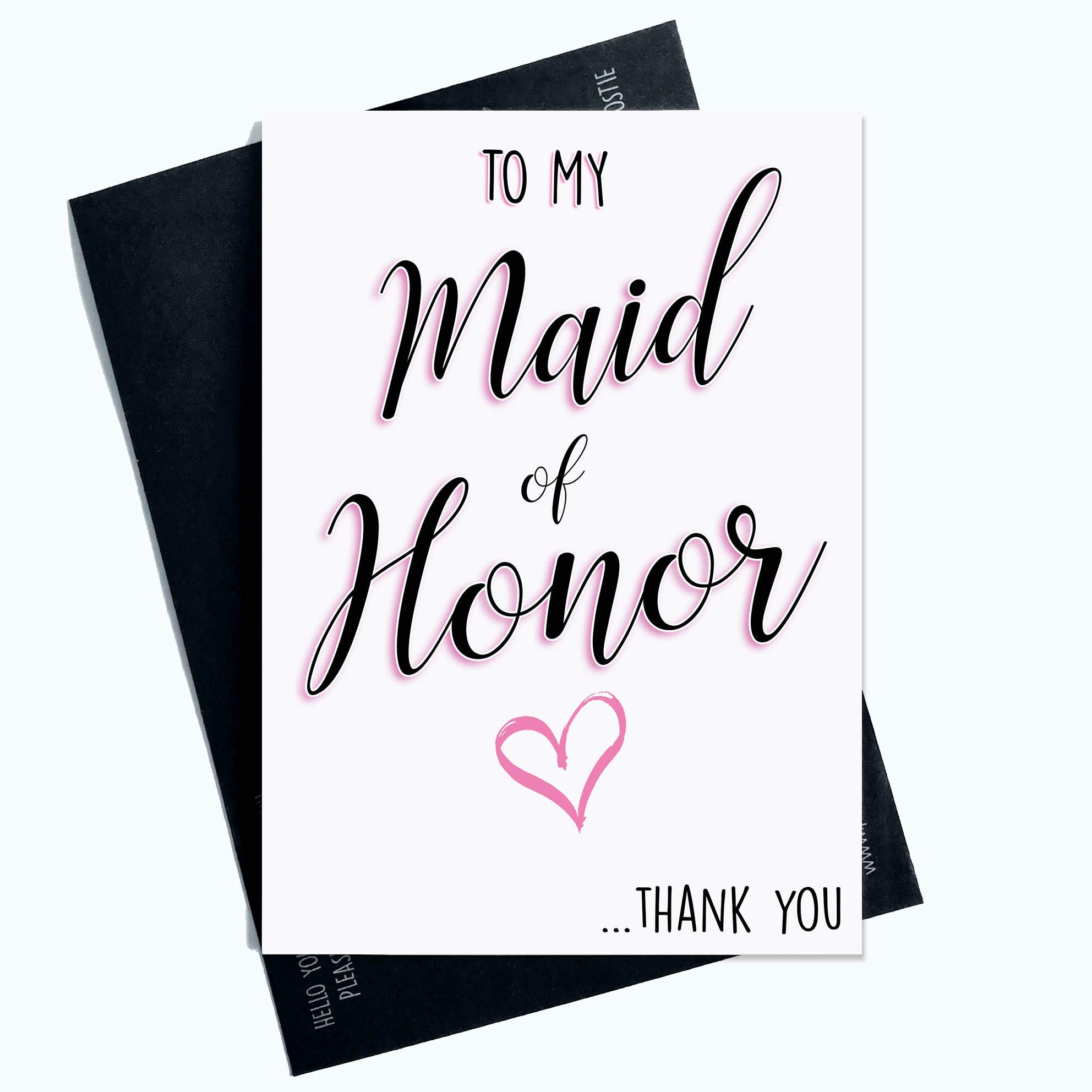 to My Maid of Honor Cards Wedding Party Bridal Cards Thank You Cards Appreciation Cards Bridal Party Best Friends Bridal Party PC641