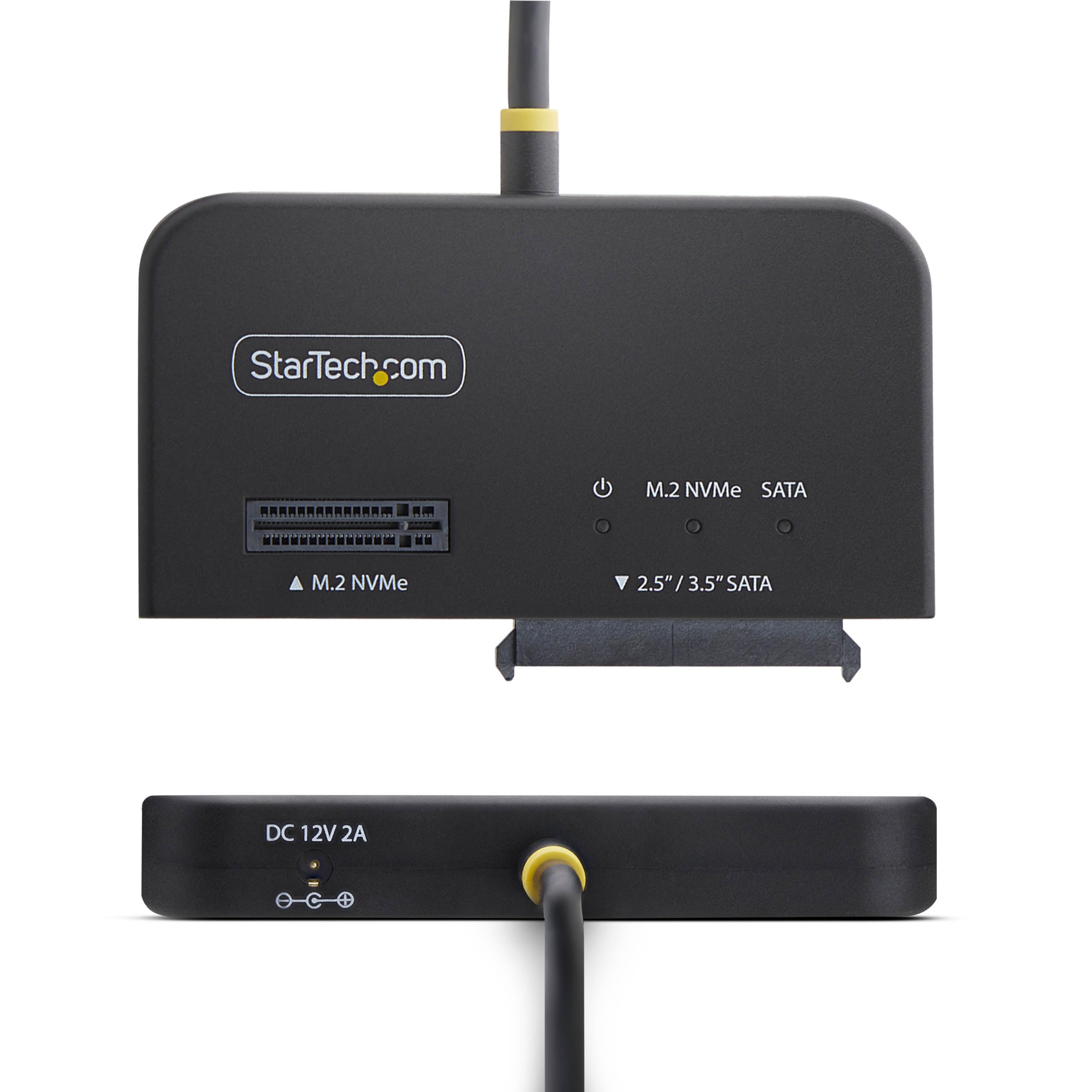 StarTech USB-C/USB-A na M.2 NVMe & adapter SATA 2,5in/3,5 in 10 Gb/s, beznarzędziowy, zewnętrzny dysk SSD, B+M/M Key