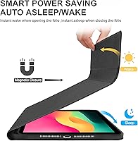 Vista 6 de KVAGO Funda para iPad (A16) de 11ª y 10ª generación con teclado, teclado desmontable inalámbrico retroiluminado de 7 colores, funda de teclado folio