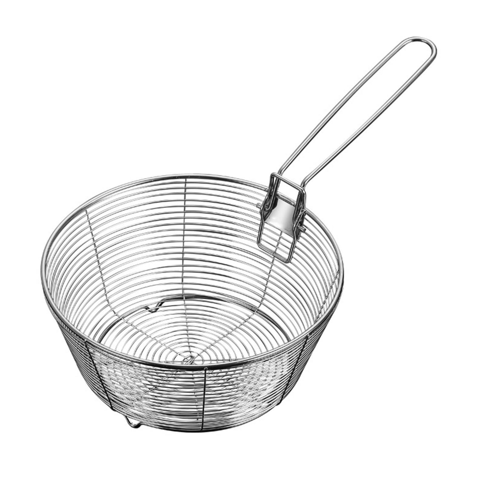 APGLSXY Round Strainer with Smooth for Frying and Fruit Washing Ergonomic Handle Frying Meshs Colander