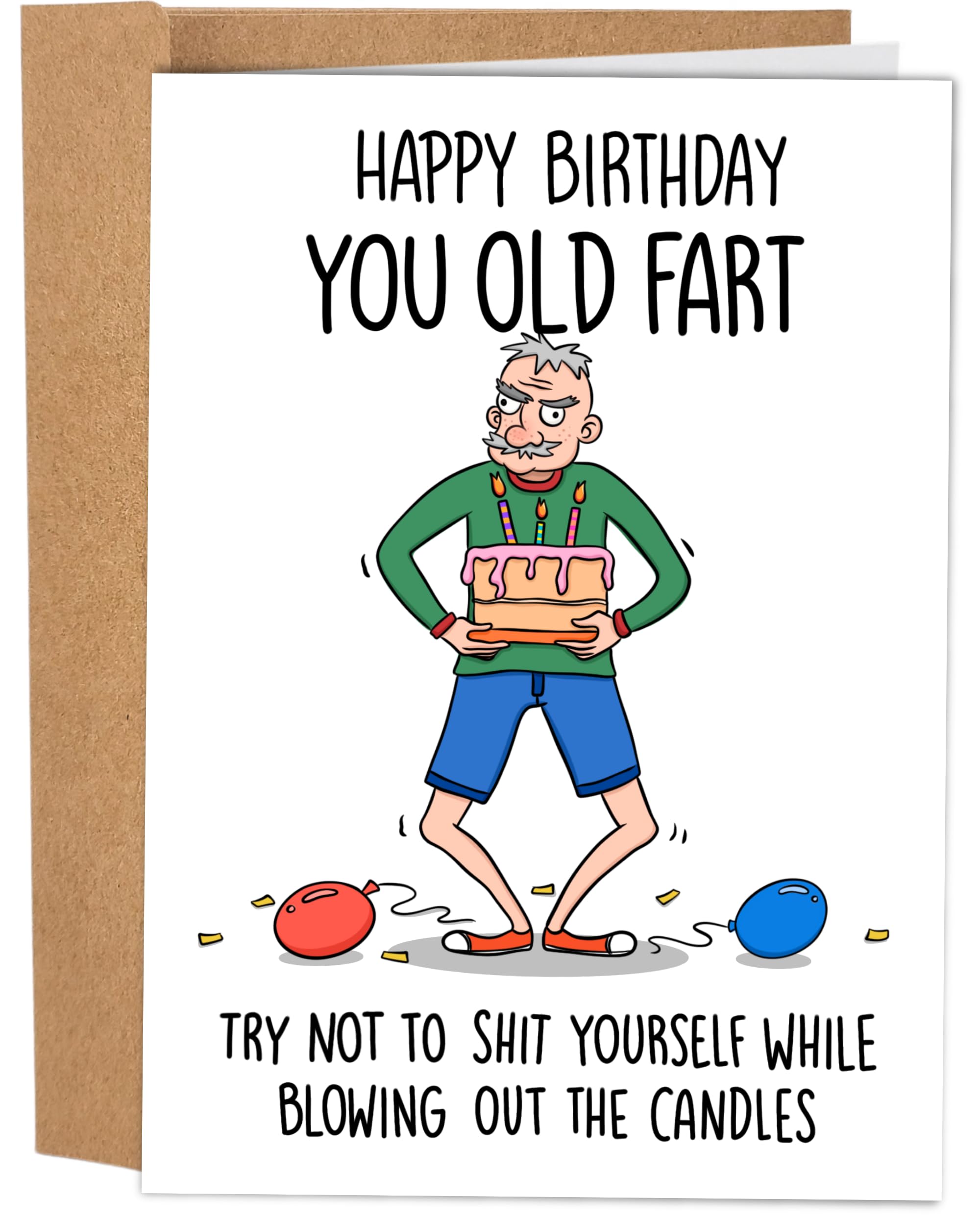 Amazon.com : Sleazy Greetings Funny Happy Birthday Card for Men with Matching Envelope | 5 x 7 Inch Happy Birthday You Old Fart Card : Office Products amazon-com-sleazy-greetings-funny-happy-birthday-card-for-men-with-matching-envelope-5-x-7-inch-happy-birthday-you-old-fart-card-office-products