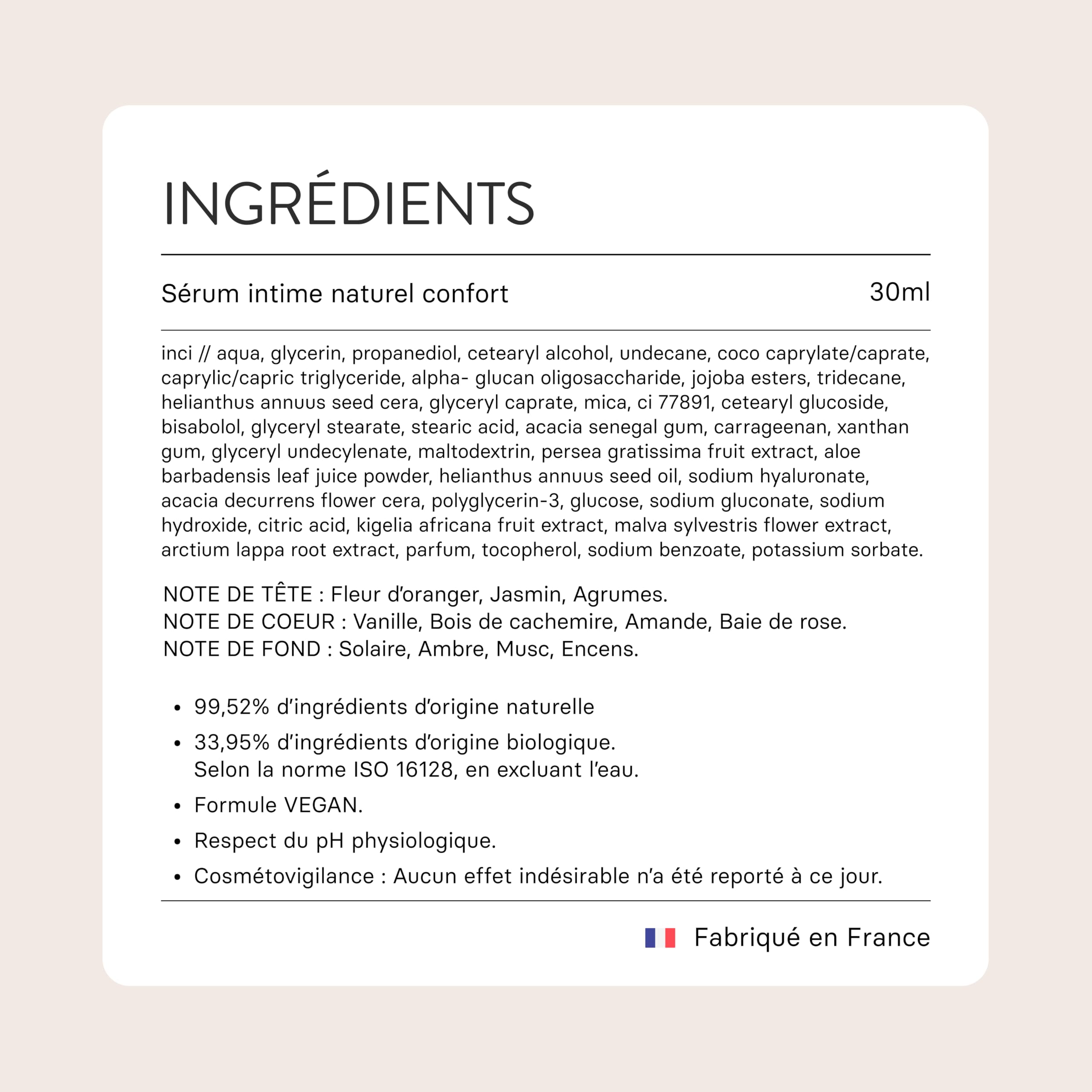 YESforLOV Gel Intime Femme Hydratant & Apaisant Sérum | Soin Vulvaire Naturel à 99,52%| Crème Sans Parabens Ni Allergènes Anti-Sécheresse, Démangeaisons et Irritations | Fabriqué en France 30ml