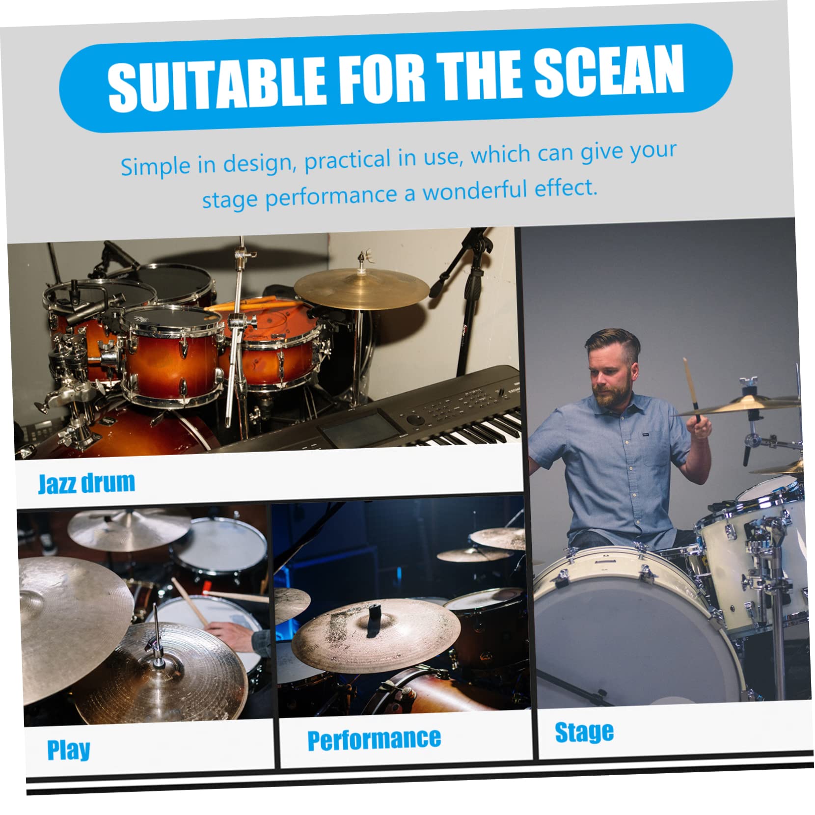 NULYLU Metal Hi-hat Clutch Holder for Hats Jazz Drum Clutch Stand Easy Installation and Sturdy Lint Material