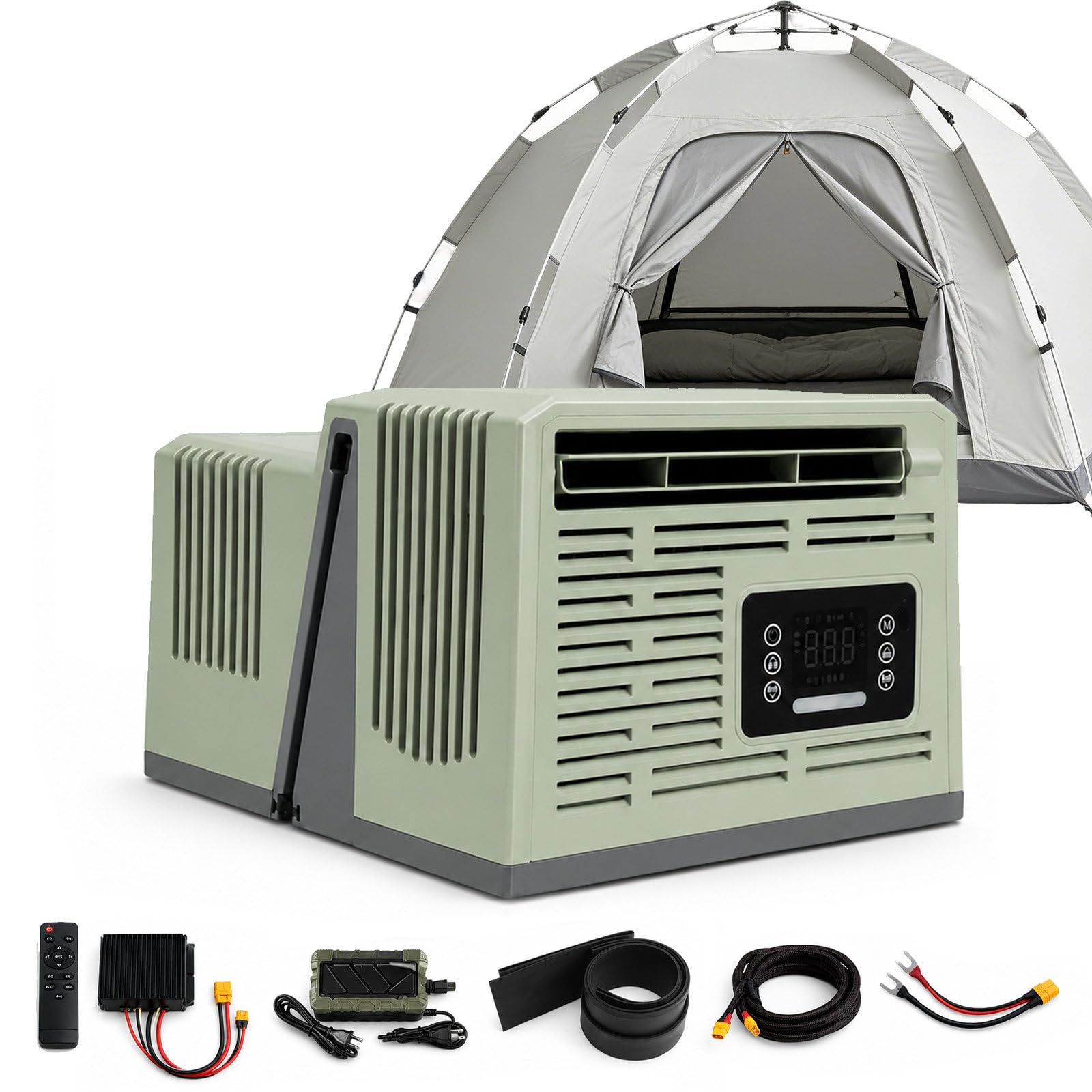 json2xml Tent Air Conditioner, 45 dB Sleep Mode for Summer Camping Portable 48V-Version