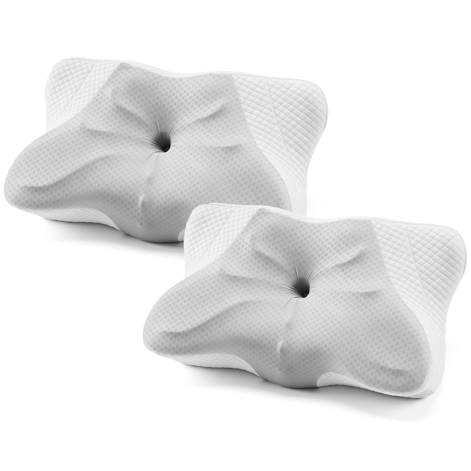 Sweetcrispy Cervical Pillow for Neck Pain Relief, Grey