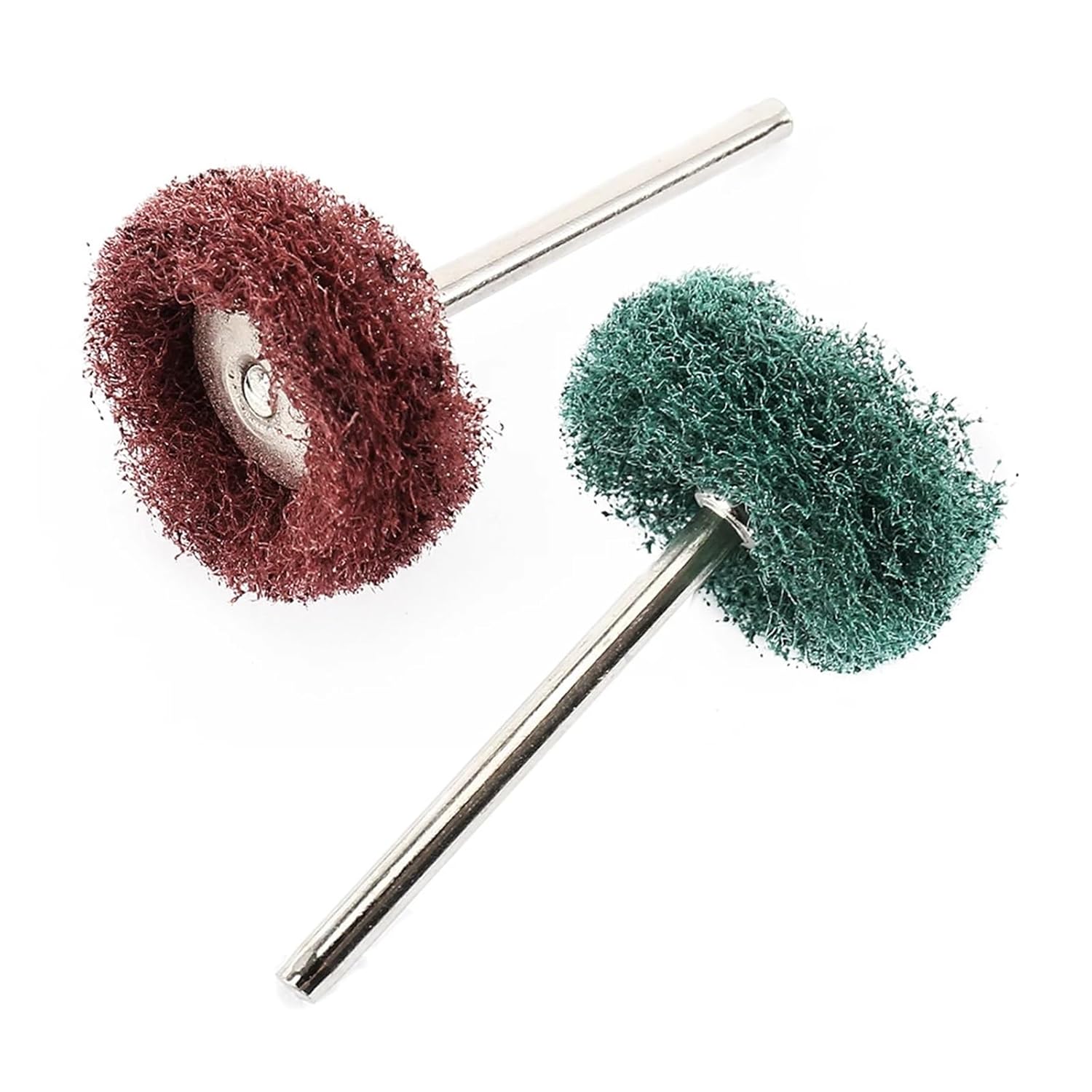 40pcs Mini Drill Abrasive Brush Nylon Buffing Polishing Wheel Sanding Head 3mm Shank 180-400Grit Buffs Rotating Tool Accessories