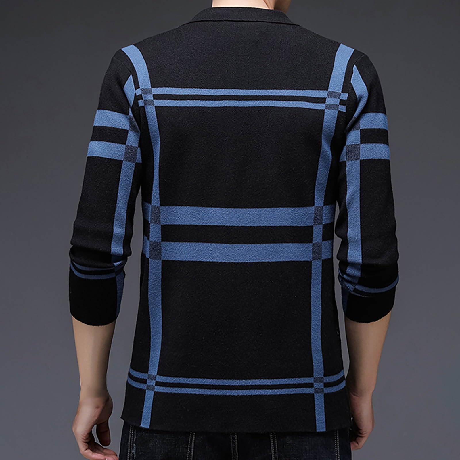 Cardigan Lana Hombre, Chaqueta con Botones Hombre con Cuello En V Forrado con Botones De Punto Grueso Chaqueta De Transición Cálida Rebecas con Botones Y Bolsillos para El Ocio Y El Autocultivo