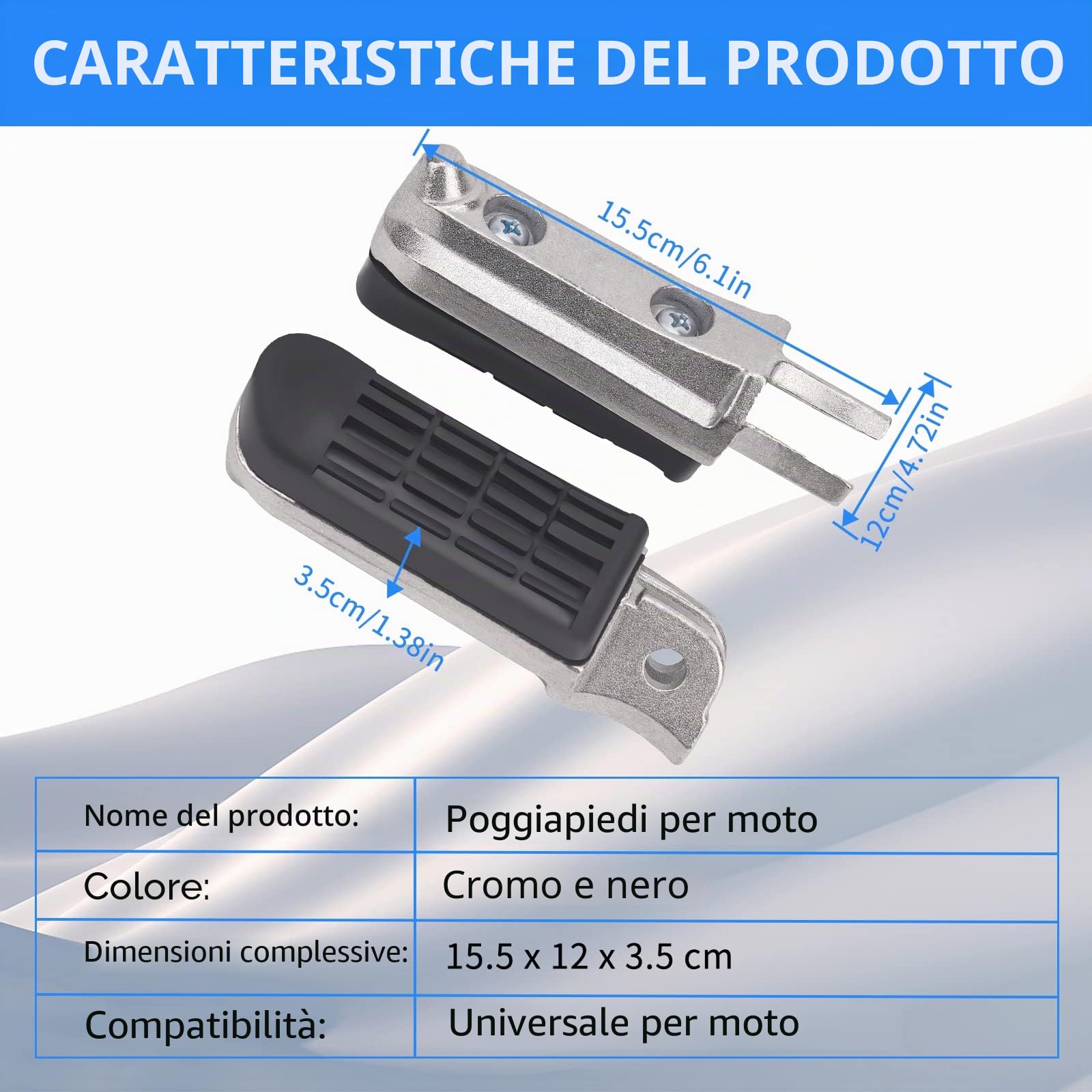 AHL Motocicletta Pedane Poggiapiedi anteriore frontale per Honda CB600F Hornet S 2000-2002/CB750F Seven Fifty 1992-2003/CB900F CB919 Hornet 2002-2007/CB1000F 1993-1996