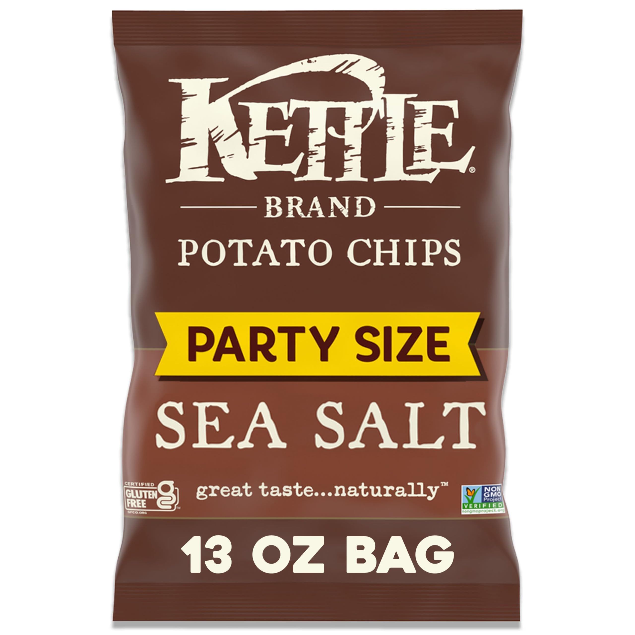 Kettle Brand Foods Sea Salt Potato Chips, 13 oz Party Size
