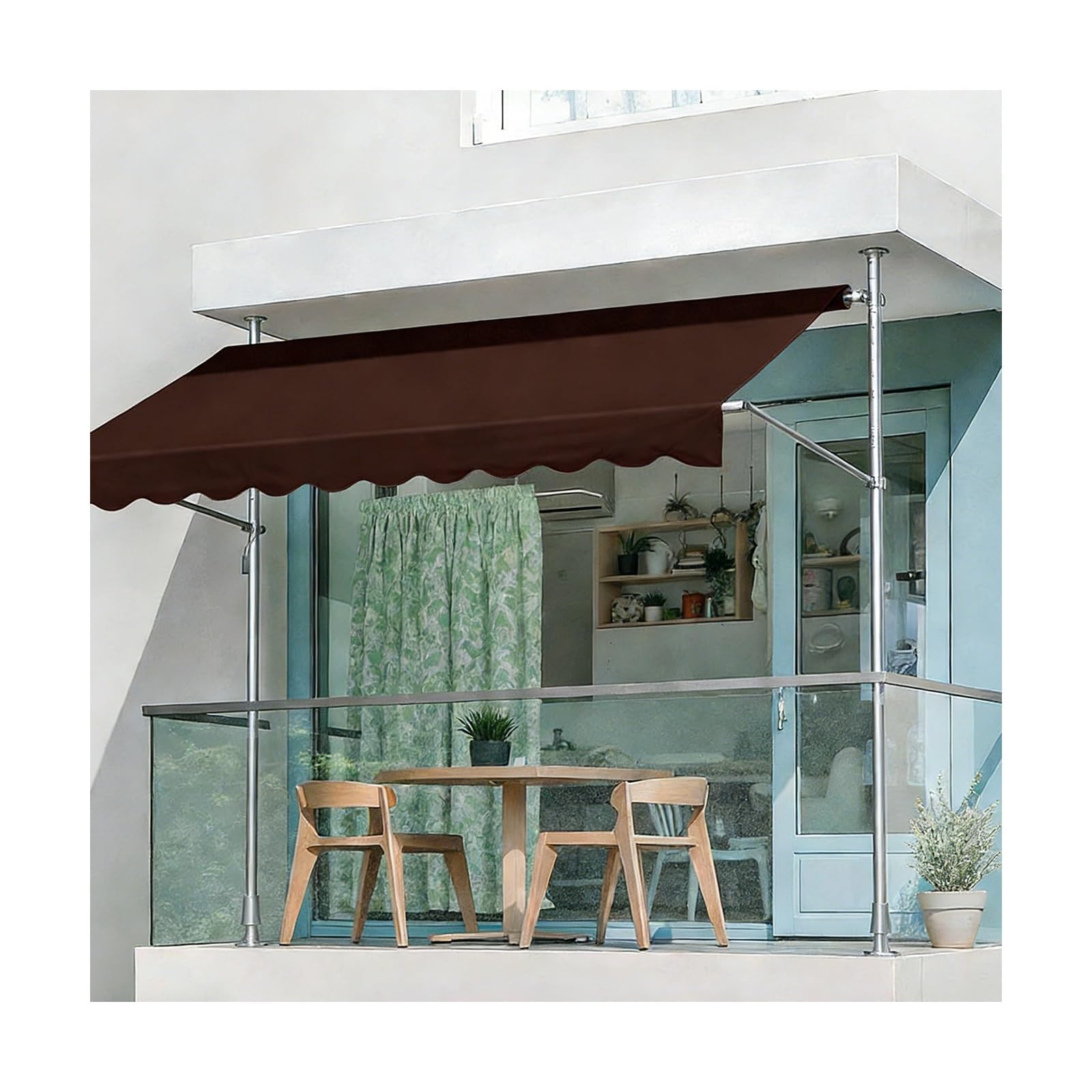 Auvent de terrasse contre le soleil brûlant voile 400cm