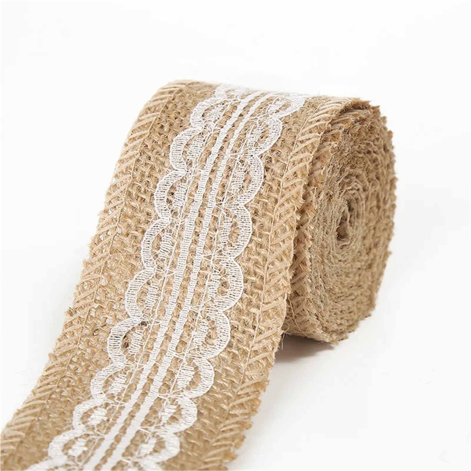 Jute Burlap Ribbon, Jute Burlap Ribbon White Lace Trim 1-10m