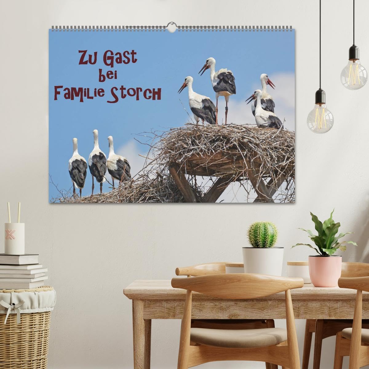 Zu Gast bei Familie Storch (Wandkalender 2026 DIN A2 quer), CALVENDO Monatskalender: Störche ... gern gesehene Gäste in Deutschland (CALVENDO Tiere)